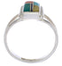 Southwest Multicolor Silver Ring Size 6-1/4 EX43203